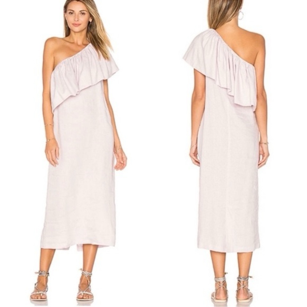 Mara Hoffman Light Pink One-Shoulder Dress